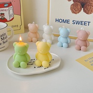 Handmade Bear Candle Cute Soy Wax Aromatherapy Small Scented Relaxing Birthday Wedding Party Home Decor Korean Ins Photo Props