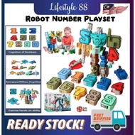 *NextDayDelivery* 0-9 Transformers Number Robot Toys Digital Assembly Toys Educational toys Car Toys