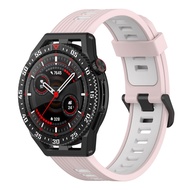 Suitable for Huawei GT3 SE/Watch3pro/watch Two-Color Striped Silicone watch Strap Sports Wristband 6