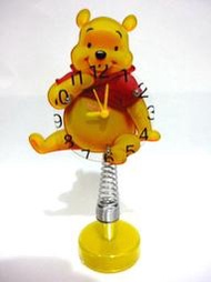 小熊維尼 Winnie Pooh 時鐘 鬧鐘 黃色 立體造型鐘 搖擺鐘