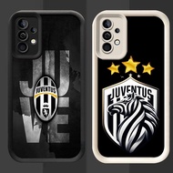 R8 J-JuventusFC Casing for Samsung A55 M15 S24 S21 FE S25 Ultra 5G Black and White