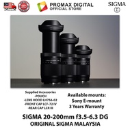 (NEW) SIGMA 20-200mm f3.5-6.3 DG Contemporary for Sony E