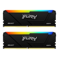 16GB (8GBx2) DDR4 3200MHz RAM (หน่วยความจำ) KINGSTON FURY BEAST DDR4 RGB (INTEL XMP) (BLACK) (KF432C