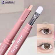 OKCATZONE 2 in1 Double Ended Lying Silkworm Pencil Highlighter Nude Lower Eyelid Contour Aegyo-sal E