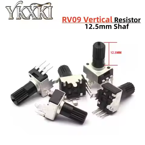 Rv09 Vertical 12.5mm Shaft 1K 2K 5K 10K 20K 50K 100K 200K 500K 1M 0932 Adjustable Resistor 9 Type 3p
