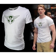 2024 Captain America T-Shirt Same Style As S.H.I.E.L.D. Eagle Logo SSR Slim Fitness Short Sleeve S-5