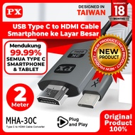 Px MHA-30C MHL Cable USB Type C To HDMI TV Projector Converter 2M Original