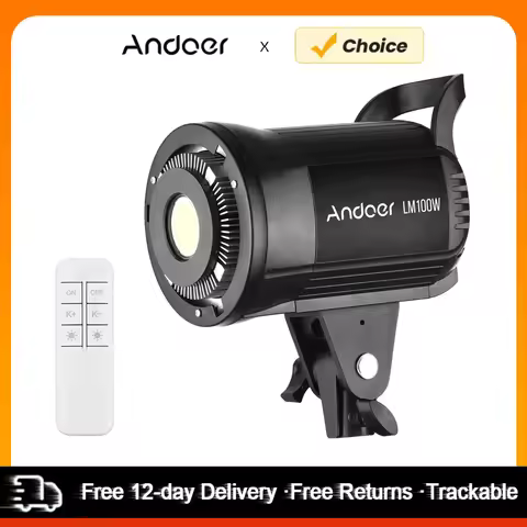 Andoer 100W Studio LED Video Light 5600K Dimmable Bowens Mount Continuous Light with Remote Control