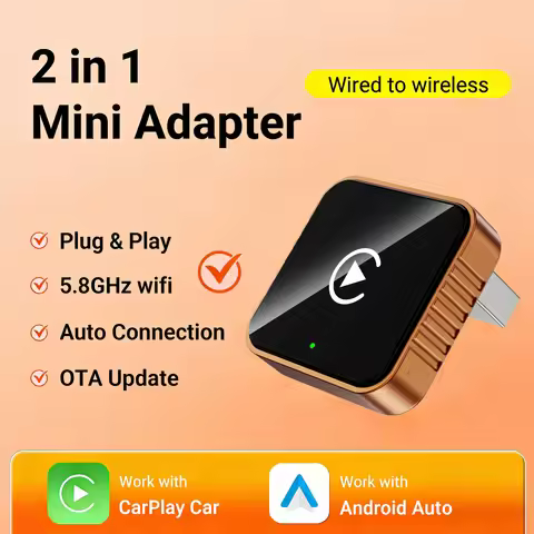 2in1 Wireless Carplay Adapter For iPhone android auto apple Wireless Carplay Mini USB Ai Box Carplay