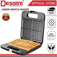 DESSINI ITALY Double Sided Electric Waffle Maker Pizza Panini Cake Donut Sandwich Toaster BBQ Grill