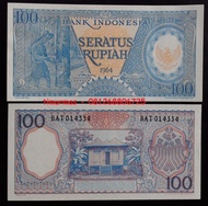 Uang Kuno Seri Pekerja Tangan 100 Rupiah 1964 (Biru) Realpict