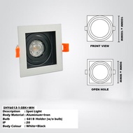 LED Eyeball Light Casing Downlight Spotlight Square Plaster Recessed Ceiling lampu siling 石膏灯 SHY6013