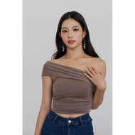 Audelia Toga Padded Top (Taupe)