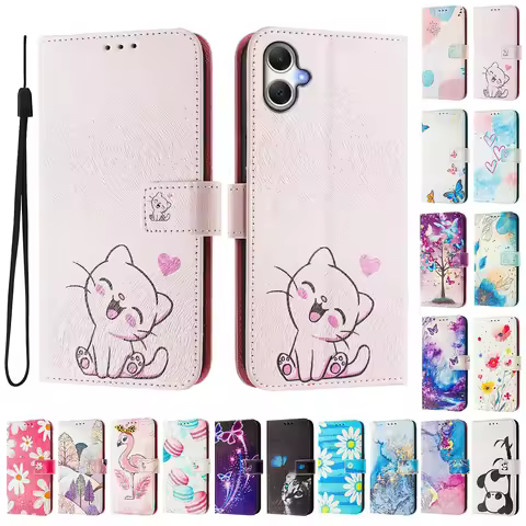 Case For Motorola Edge 50 40 30 S30 X30 Neo Fusion Ultra Pro Cartoon Abstract Wallet Phone Cover For