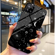 Ốp Lưng SAMSUNG GALAXY A12 A22M32 A22 5G M12 M22 Ốp kính bóng cao cấp Phi Hành Gia