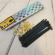 Spokes Motorcycle Spokes Black Steel Spokes & Nipples 120 Wilwood