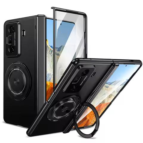 360 Rotating Holder Phone Case For Honor Magic V3 VS3 V2 RSR For Magsafe Magnetic Ring Hinge Screen 