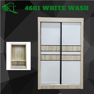 SIAP PASANG Home Elite: 4 FT Sliding Wardrobe / 4 Kaki Almari Baju Sliding Door 2 Sliding Doors