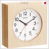 Seiko clock, wall clock, desktop clock, dual-use analog alarm, wood frame, natural wood color KR501A SEIKO
