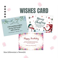 Wishes Card Add On Greeting Card or Birthday Wishes Card