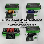 ORIGINAL AJI RACING ADJUSTABLE MONOSHOCK 225MM RS150 RSX150 AJI ORI ADJ MONO ABSORBER MONO SHOCK RS 