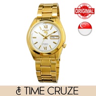 [Time Cruze] Seiko 5 SNKL58K1 Automatic Gold Stainless Steel White Dial Men Watch SNKL58K SNKL58