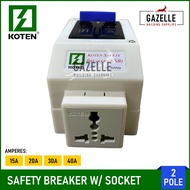 Koten Safety Breaker with Socket KSB-S 2 Pole 15A / 20A / 30A / 40A