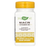 Nature’s Way, Niacin Vitamin B3, 100mg, 100 Capsules, Best by: 07/26