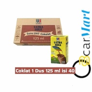 [ Cahaya Teman ] Ultra Susu Uht Kotak Kecil 125Ml 1 Dus Rasa Coklat
