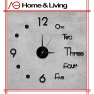 AO Home Diy Wall Clock 3D Decoration Sticker Home Office Decor