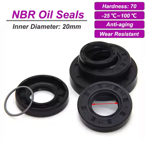 2/5pcs NBR Framework Oil Seals ID 20mm TC-20*27/28/30/32/34/35/37/38/40/42/45/47/50*5/6/7/8/10/12mm 