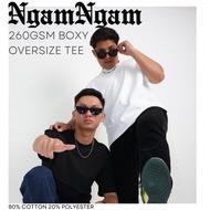 Boxy Oversized 260GSM Cotton Plain T-Shirt Streetwear