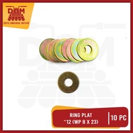 PlateRing "12 WP 8 X 23 Price Per Pack of 10 (PSP) Washer Plate Handle Lock 12 Diameter 8mm X 23mm