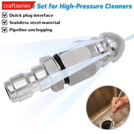 CRAFTSERIES Professional Pressure Washer Drain Cleaning Nozzle High Pressure Water Jet Pipe Uncloggi