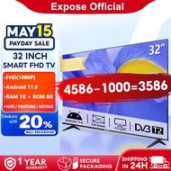 Expose Smart TV LED TV 32 Inch FHD Flat Screen TV 43 Television Android 11.0 TV built-in Netflix