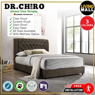 Living Mall Domingo Divan Bed Frame Pet Friendly Scratch-proof Fabric - With Mattress Add On