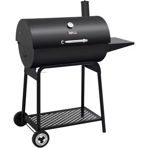 CC1830 30 Inch Barrel Charcoal Grill with Warming Rack, Outdoor BBQ Grill with 627 Sq. In. Grilling