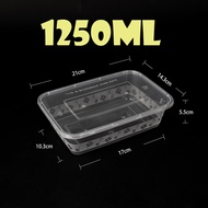 กล่องใส่อาหารพลาสติกใสขนาด1250/1500/1750ml (มีแพ็ค 50 ชุดและลัง 150 ชุด) กล่อง+ฝา สินค้าพร้อมส่ง.