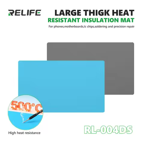 RELIFE RL-004DS Large Heat-Insulating Work Mat for Soldering Desoldering Repairing IC Chips on Mobil