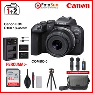 Canon EOS R100 kit (18-45mm) + free gift + 3years warranty