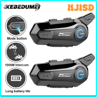 NJISD X1 Plus Motorcycle Helmet Intercom Bluetooth for 2 Rider 1000M intercomunicador Moto Interphon