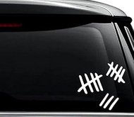 Tally Marks Silence Dr Who Decal Sticker For Use On Laptop, Helmet, Car, Truck, Motorcycle, Windows,