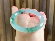 冰種翡翠天然翡翠玉鐲 A玉手鐲玉鈪 • 冰種飄花翡翠圓鐲