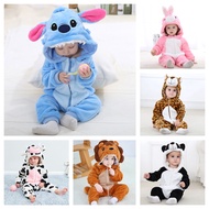 Baby Kigurumi Lion Cow Rabbit Tiger Cartoon Romper infant Kids Animal Jumpsuit Girls Boys Cosplay Py