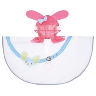 My Melody 兒童造型斗篷雨衣 80–100cm RAPO2N｜透明兜帽・360°反光條・附收納袋 日本平行進口