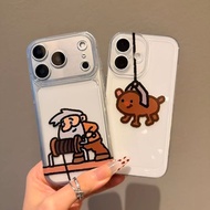 Cartoon iPhone Case for 17 Pro Max Trendy Cute Couple Cover 16/15/14 Pro