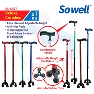 Sowell Deluxe Crutches (SC-CR07)(Walking Stick with 3 leg)(Tongkat 3 kaki)
