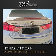 Honda City 2014 Drive 68 Spoiler With LED