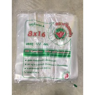 Plastic Bag Transparent bertangkai saiz 8x16