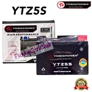 YTZ5 YTZ5S YOSHIPOWER BATTERY MF SEALED BATTERY EX5 LC135 NEW EGO LC NOUVO LC ICON BEAT Y15ZR Y15